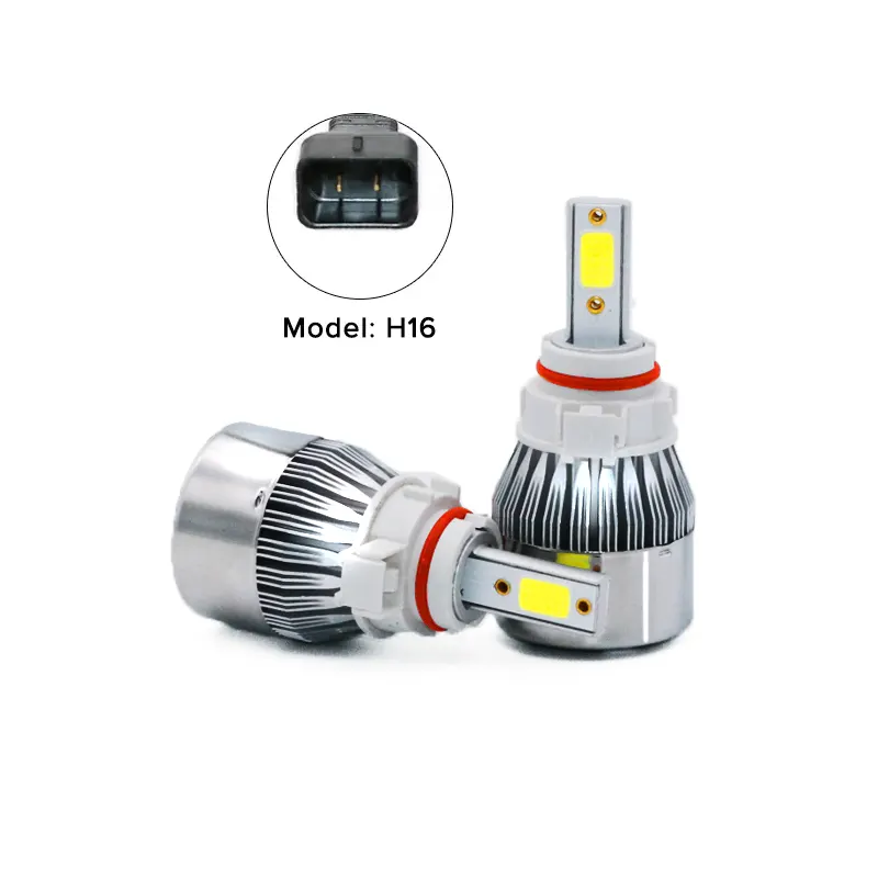 2 × LED 60W 6000LM COB H16 5202 9009 Headlight LED Kit Bulbs White 6500K